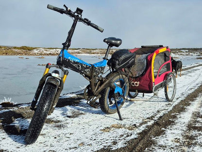 Lankeleisi X3000 Plus zusammenklappbares elektrisches Mountainbike, rot/blau/schwarz/grün