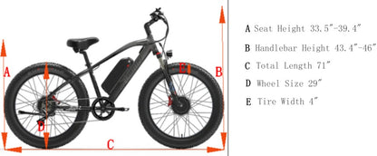 (USA, EU, UK-Lager) Lankeleisi MG740PLUS Offroad-Elektrofahrrad mit Doppelmotor vorne und hinten (Neu im Jahr 2023)