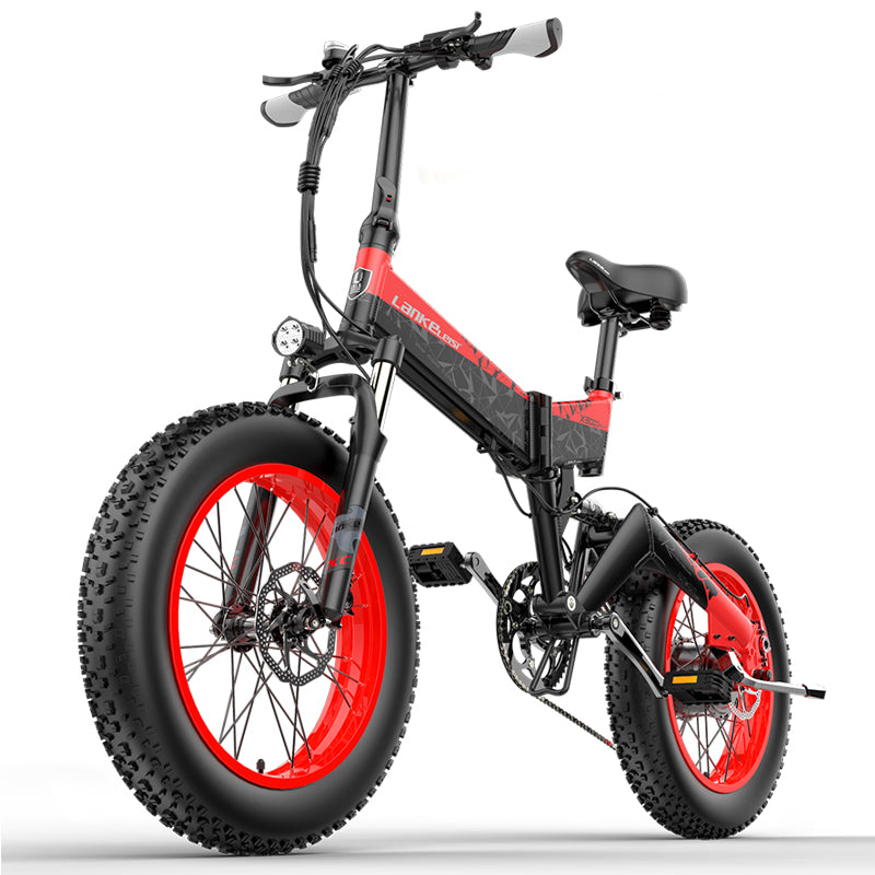 Lankeleisi X3000 Plus Folding Electric Mountain Bike-red/blue/black/green