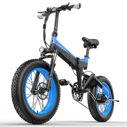 Lankeleisi X3000 Plus Folding Electric Mountain Bike-red/blue/black/green